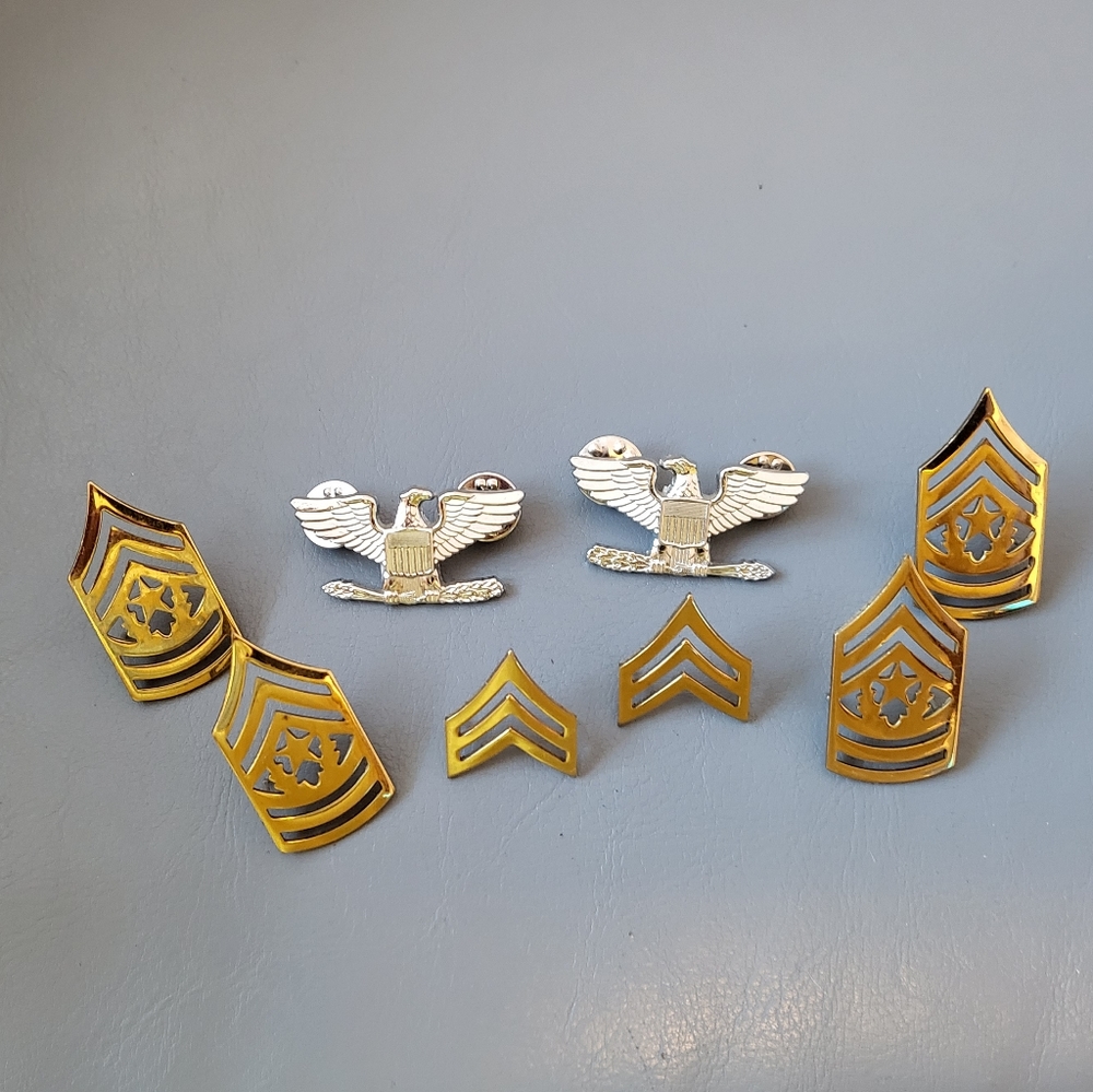 Military Rank Pins.